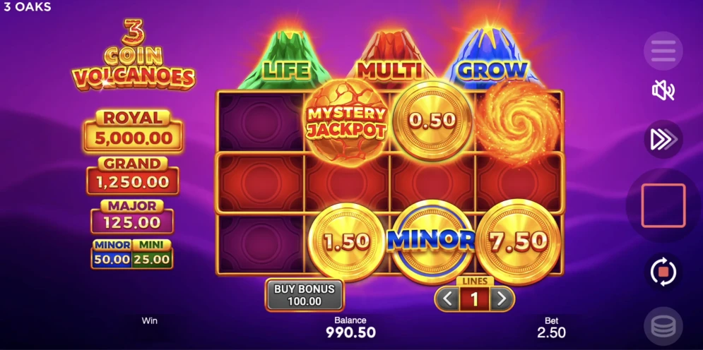 3 Coin Volcano Slot