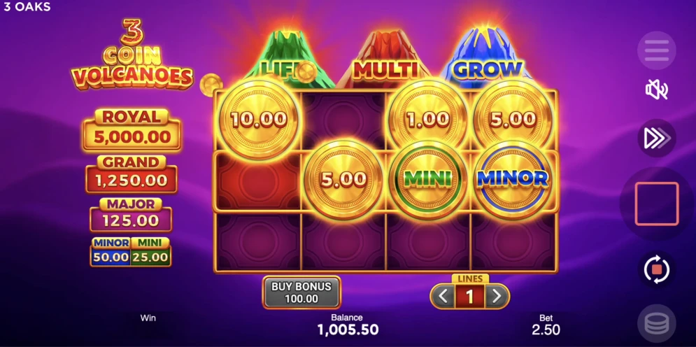 3 Coin Volcano Slot